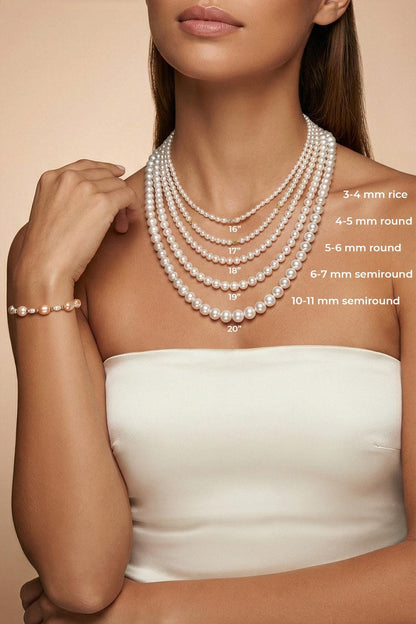 AAA+ Pearl Necklace, Real Freshwater White Choker Necklace, Handmade Pearl Jewelry, Elegant Bridesmaid Wedding Jewelry, Mother of Pearls